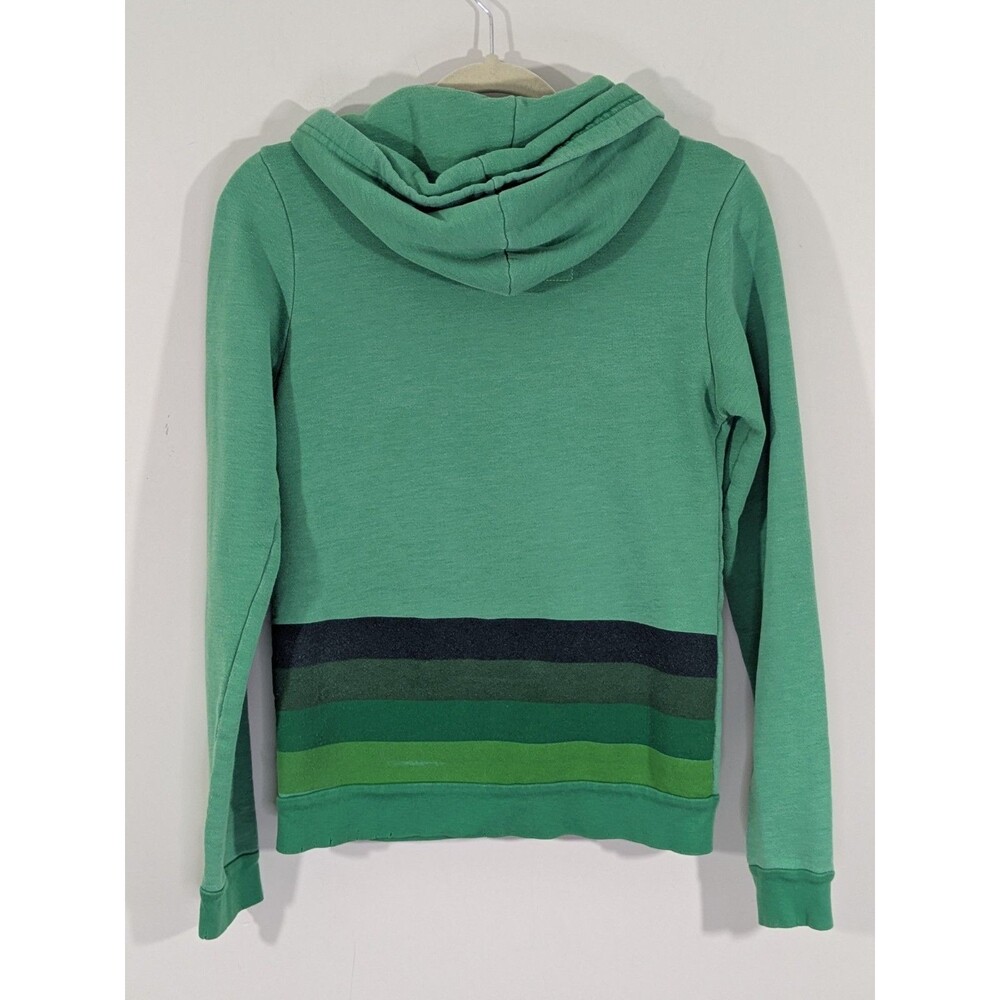 Aviator Nation 4 Stripe Zip Up Hoodie Kelly Green Sz M * Fits Like S Distressed - Picture 14 of 14